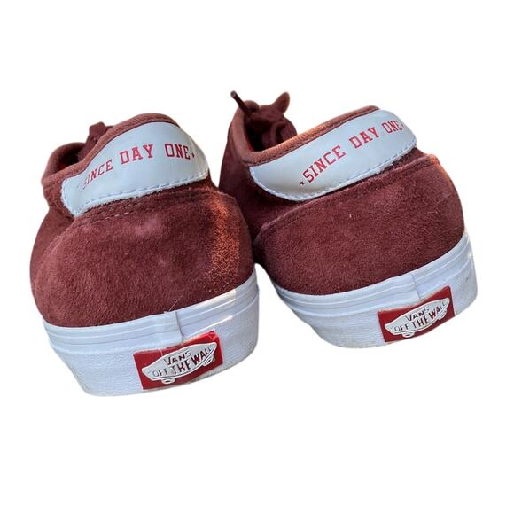 Vans Burgundy Suede Classic Low Top Sneakers Size 11 - Picture 7 of 8